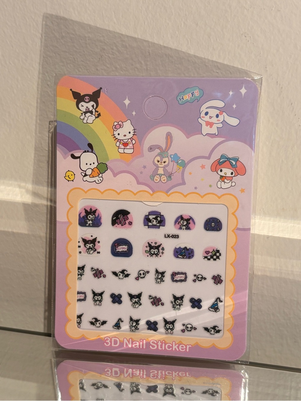 Hello kitty kuromi nail stickers